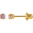YP JUNE 03.00 MM P SOLITAIRE BIRTHSTONE EARRING