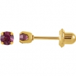 YP FEBRUARY 03.00 MM P SOLITAIRE BIRTHSTONE EARRING