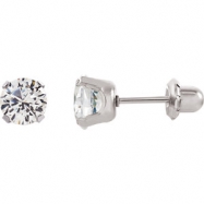 Picture of Stainless Steel 03.00 MM Polished PALLADIUM PLATED CUBIC ZIRCONI