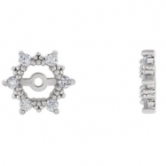 Picture of 14kt Yellow PAIR 1/4 CT TW Polished DIAMOND EARRING JACKET