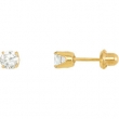 YP EARRING P SOLITAIRE CUBIC ZIRCONIA PIE