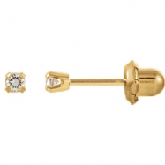 Picture of 14kt Yellow 02.00 MM Polished INVERNESS CUBIC ZIRCONIA