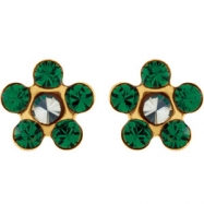 Picture of 14kt Yellow MAY 03.00X03.00 MM Polished FLOWER BIRTHSTONE EARRING