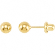 Picture of Yellow Plated 05.00 MM Polished INVERNESS BALL EARRING