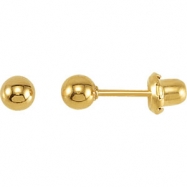 Picture of Yellow Plated 04.00 MM Polished INVERNESS BALL EARRING