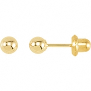 Picture of 14kt Yellow 04.00 MM Polished INVERNESS BALL EARRING