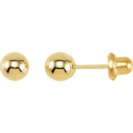 Picture of 14kt Yellow 05.00 MM Polished INVERNESS BALL EARRING