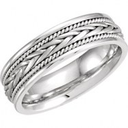 Picture of 14kt White 10 06.75 mm Hand Woven Band