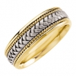 14kt White/Yellow SIZE 12.00 Polished TT COMFORT FIT BAND