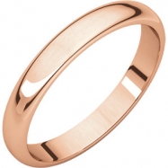 Picture of 14kt Rose 03.00 mm Half Round Band