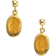 Picture of 14kt Yellow PAIR 12.00X09.00 MM Polished MIRACULOUS BALL DANGLE EARRING