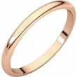 14kt Rose 02.00 mm Half Round Band
