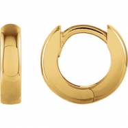 Picture of 14kt Yellow PAIR 9.50 MM Polished HINGED EARRING