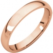 14kt Rose 03.00 mm Light Comfort Fit Band