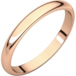 14kt Rose 02.50 mm Half Round Band