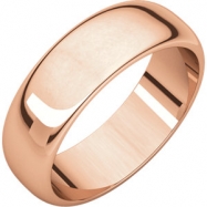 Picture of 14kt Rose 06.00 mm Half Round Band