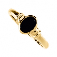 Picture of 14KY 07.00X05.00 MM P GENUINE ONYX CABOCHON RING
