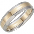 14kt Yellow/White Band 07.00 06.00 MM Complete No Setting Polished TWO TONE INSIDE ROUND BAND