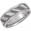 14kt White Band 06.00 NONE Complete No Setting Polished DESIGN DUO BAND