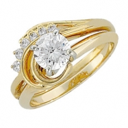 Picture of 14KY 1/8 CT TW P DIAMOND WRAP