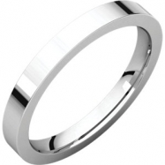 Picture of 14kt White 02.50 mm Flat Comfort Fit Band