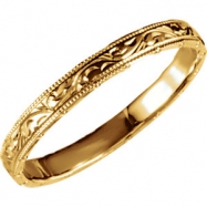 Picture of 14kt Yellow 6 Hand Engraved Band