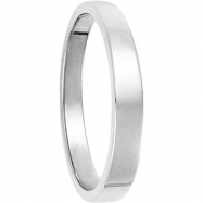 Picture of 14kt White 03.00 mm Flat Tapered Band