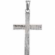 Picture of 14kt White 30.00X20.00 MM Polished CROSS PENDANT