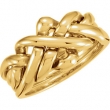 10kt Yellow GENTS Polished PUZZLE RING