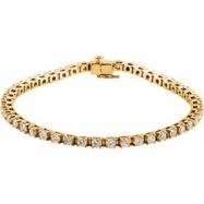 Picture of 14kt Yellow 4 1/2 CT TW/ 7 1/4 INCH Polished DIAMOND BRACELET