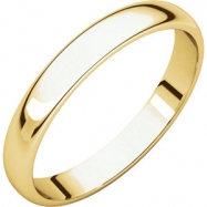 Picture of 14kt Yellow 03.00 mm Light Half Round Band