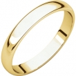 14kt Yellow 03.00 mm Light Half Round Band