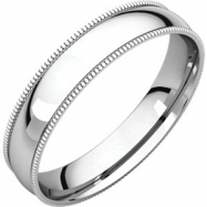 Picture of 14kt White 04.00 mm Light Comfort Fit Milgrain Band