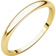 Picture of 14kt Yellow 02.50 mm Half Round Tapered Band