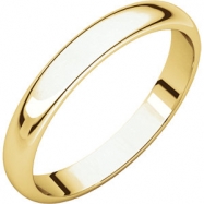 Picture of 18kt Yellow 03.00 mm Half Round Band