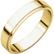 14kt Yellow 04.00 mm Flat Edge Band
