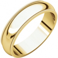 Picture of 14kt Yellow 05.00 mm Comfort Fit Milgrain Band