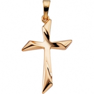 Picture of 14kt Yellow 25.50X18.00 MM Polished CROSS PENDANT