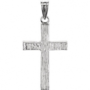 Picture of 14kt White 24.00X16.00 MM Polished CROSS PENDANT