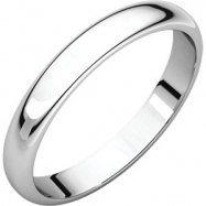 Picture of 18kt White 03.00 mm Half Round Band