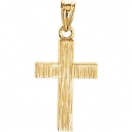 Picture of 14kt Yellow 20.00X13.00 MM Polished CROSS PENDANT