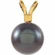 14KY 07.00 MM P BLACK CULTURED PEARL PENDANT