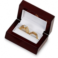 Picture of DOUBLE RING BOX DOUBLE RING WOOD BOX
