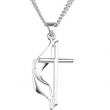 Sterling Silver 30.00X17.50 MM Polished METHODIST CROSS PENDANT