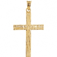 Picture of 14kt Yellow 30.00X20.00 MM Polished CROSS PENDANT