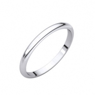 Picture of Platinum 02.00 mm Half Round Band