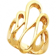 Picture of 14kt White RING Polished METAL FASHION RING