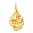 14kt Yellow 20.00X09.00 MM Polished NUGGET PENDANT
