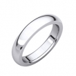 14kt White 04.00 mm Heavy Comfort Fit Band