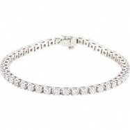 Picture of 14kt White 4 1/2 CT TW/ 7 1/4 INCH Polished DIAMOND BRACELET